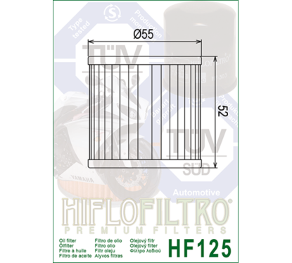 Filtre à huile HIFLOFILTRO - HF125