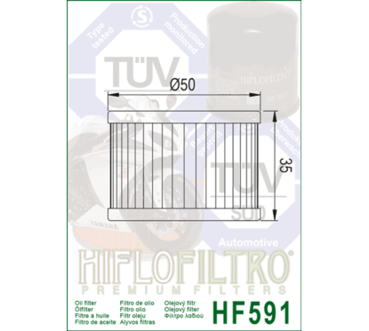 Filtre à huile HIFLOFILTRO - HF591
