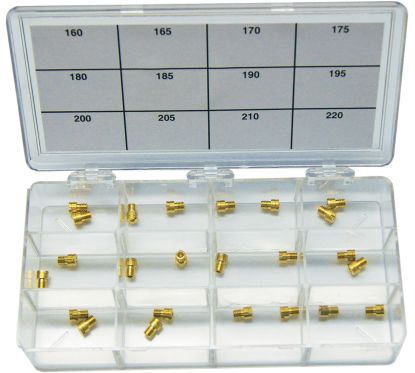 Assortiment de gicleurs principaux A-Bax Engineering pour kit de carburateur CV Keihin