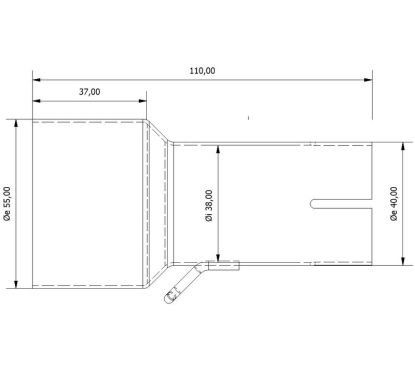 Tube de raccordement MIVV 55  38 mm