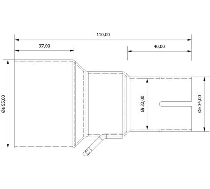 Tube de raccordement MIVV 55  32 mm