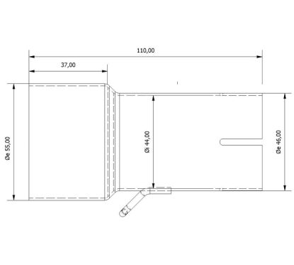 Tube de raccordement MIVV 55  44 mm