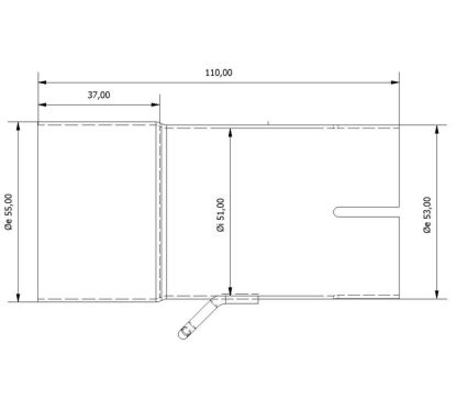 Tube de raccordement MIVV 55  51 mm