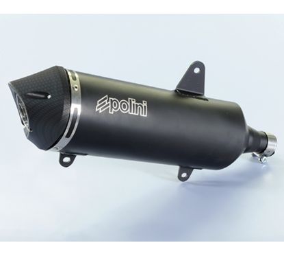 Silencieux POLINI Aluminium noir - Peugeot