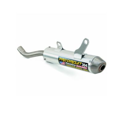 Silencieux PRO CIRCUIT 304 alu brossé/casquette inox Suzuki RM125