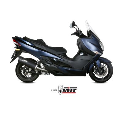 Silencieux MIVV Mover inox noir/casquette ABS noir Suzuki Burgman 400