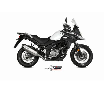 Silencieux MIVV Speed Edge inox/casquette carbone Suzuki DL650 V-Strom