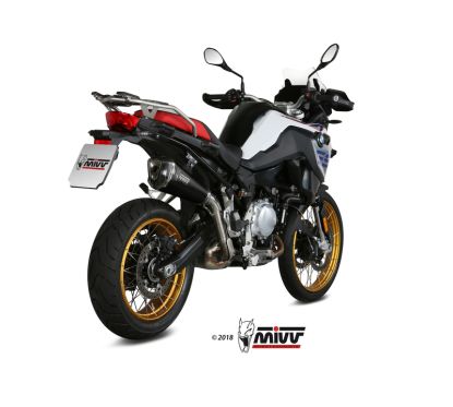 Silencieux MIVV Delta Race Steel Black/casquette carbone BMW F850GS