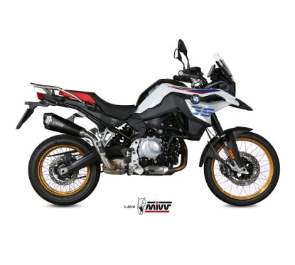 Silencieux MIVV Delta Race Steel Black/casquette carbone BMW F850GS