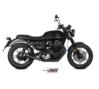 Silencieux MIVV Ghibli inox noir/casquette inox Moto Guzzi V7 III