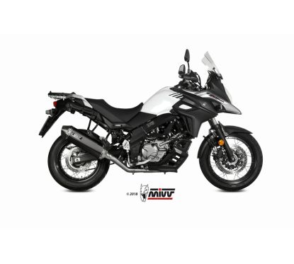 Silencieux MIVV Speed Edge inox noir/casquette carbone Suzuki DL650 V-Strom