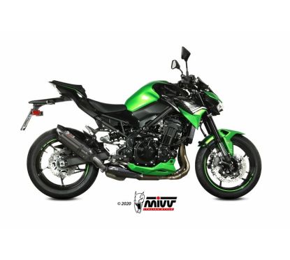 Silencieux MIVV Suono Steel Black/casquette carbonne Kawasaki Z900