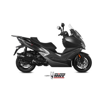 Silencieux MIVV Mover inox noir/casquette ABS noir Kymco Xciting 400I S