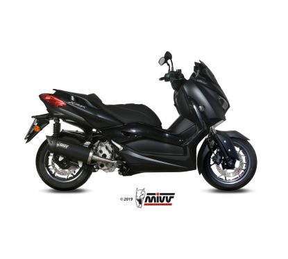 Silencieux MIVV Mover inox noir/casquette ABS noir Yamaha T-Max 300