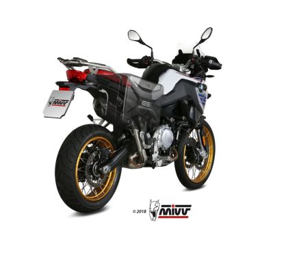 Silencieux MIVV Suono Steel Black/casquette carbone BMW F850GS