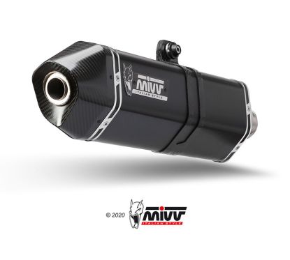 Silencieux MIVV Speed Edge inox noir brossé/casquette carbone - Harley Davidson Pan America