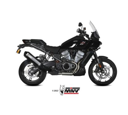 Silencieux MIVV Speed Edge inox noir brossé/casquette carbone - Harley Davidson Pan America