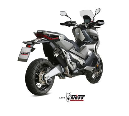 Silencieux MIVV Delta Race inox noir/casquette carbone Honda X-ADV 750