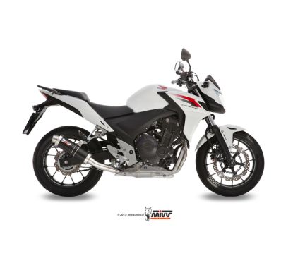 Silencieux MIVV GP inox brossé noir Honda CB500F/CB500X/CBR500R