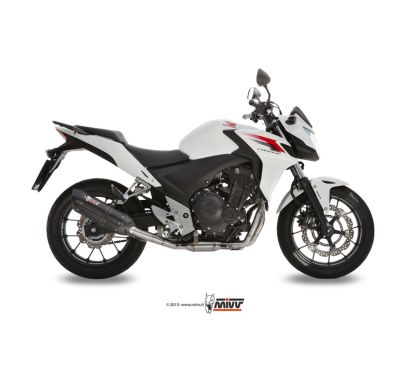 Silencieux MIVV Suono inox brossé noir/casquette carbone Honda