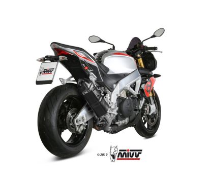 Silencieux MIVV Speed Edge inox noir/carbone - Aprilia Tuono V4 1100
