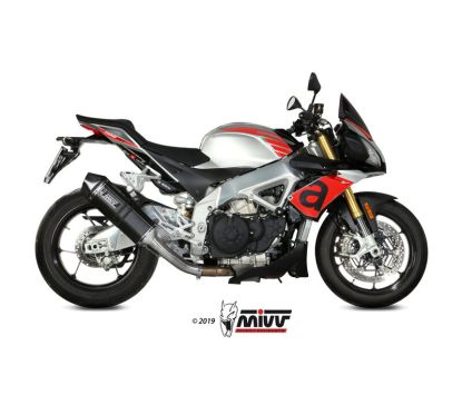 Silencieux MIVV Speed Edge inox noir/carbone - Aprilia Tuono V4 1100