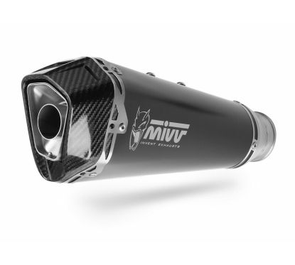 Silencieux MIVV Delta Race Steel Black/casquette carbone Kawasaki Versys 1000