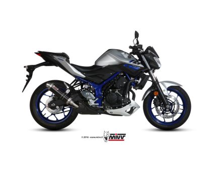Silencieux MIVV GP inox noir casquette carbone Yamaha MT-03
