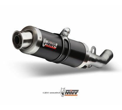 Silencieux double MIVV GP inox brossé noir Kawasaki Z1000