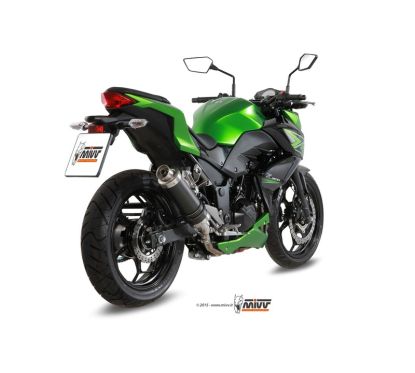 Silencieux MIVV GP inox brossé noir Kawasaki Z300