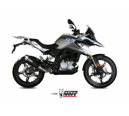 Silencieux MIVV Delta Race Steel Black/casquette carbone BMW G310GS