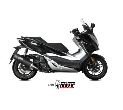 Silencieux MIVV Mover inox noir/casquette ABS noir Honda Forza 300