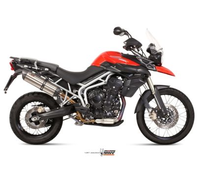 Silencieux MIVV Suono inox/casquette carbone Triumph Tiger 800