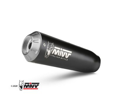 Silencieux MIVV X-M1 inox brossé noir/casquette inox - Benelli Leoncino 800