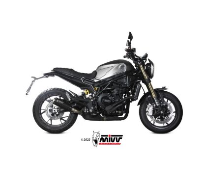 Silencieux MIVV X-M1 inox brossé noir/casquette inox - Benelli Leoncino 800