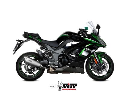 Silencieux MIVV Delta Race inox brossé/carbone - Kawasaki Ninja 1000 sx