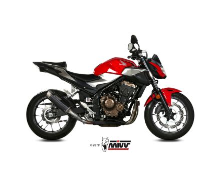 Silencieux MIVV GP Pro inox noir/casquette inox Honda CB500F