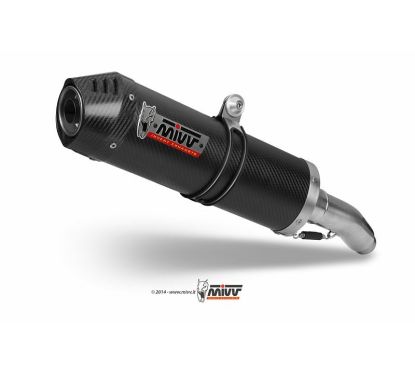 Silencieux double MIVV Oval Carbon Cap carbone Yamaha XT660 X/R/Z