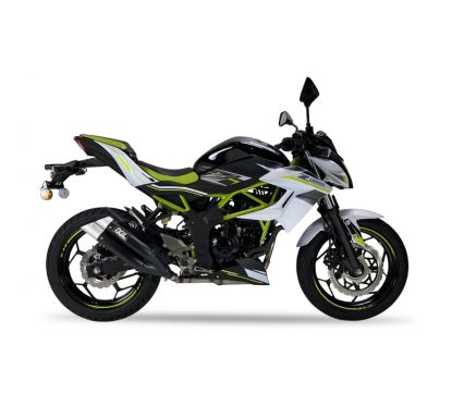 Silencieux IXIL Dual Hyperlow L3XB inox noir / alu - Kawasaki Z125/Ninja 125 - XK7337XB