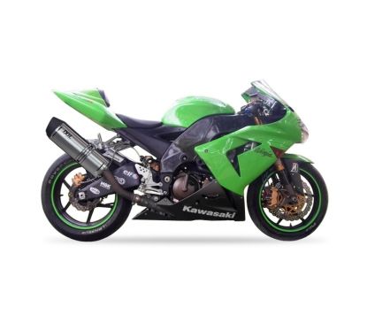 Silencieux IXIL Hexoval Xtrem inox / alu noir - Kawasaki ZX10R - OK7297VSE