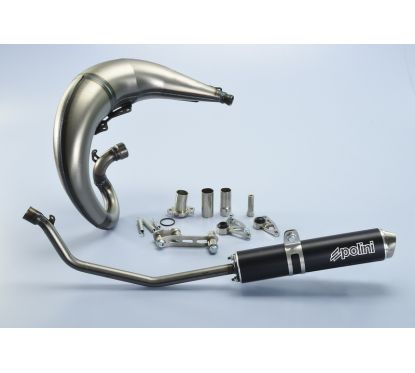Pot d'échappement POLINI Race Aluminium noir - Derbi DRD S