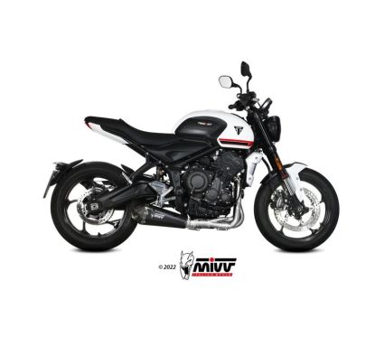 Ligne complète MIVV Delta Race Steel Black/carbone - Triumph Trident 660