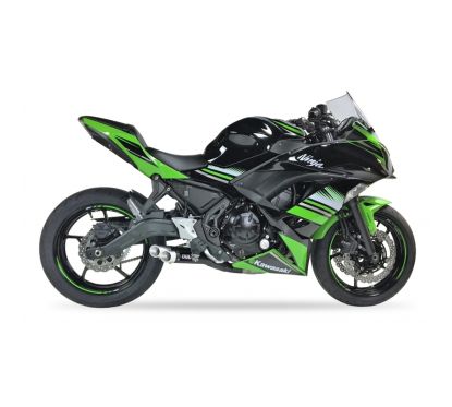 Ligne complète IXIL Hyperlow inox noir / alu poli - Kawasaki Z650/Ninja 650 - XK7353XB