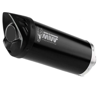 Silencieux MIVV universel Mover acier inoxydable noir - Côté droit