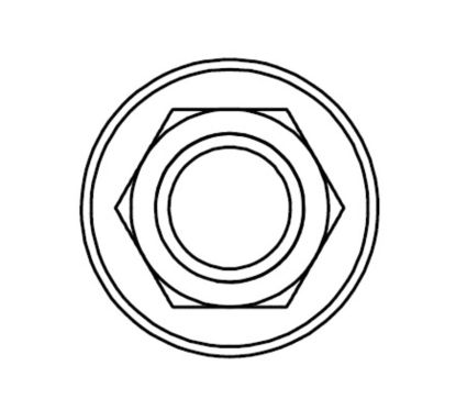 Ecrou à bride BOLT M6x1mm tête 10mm acier 10 pièces