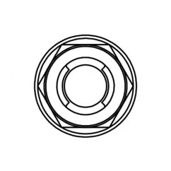 Ecrou Fuji à bride BOLT M6x1mm tête 10mm acier 10 pièces