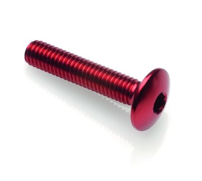 Vis tête bombée LIGHTECH M6 x 55 Ergal rouge