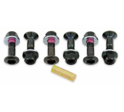 Kit vis et écrous de couronne Bolt noir par 6