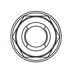 Ecrou Fuji à bride BOLT M8x1,25mm tête 12mm acier 10 pièces