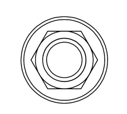 Ecrou à bride BOLT M8x1,25mm tête 12mm acier 10 pièces